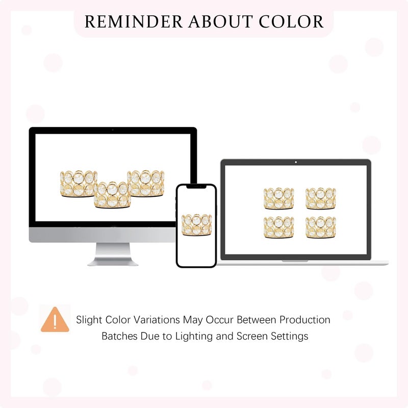 VINCIGANT Pack of 12 Gold Crystal Tea Light Candle Holders for Wedding Home Table Centerpiece Decoration, Valentine's Day Gifts (Candle Excluded) - Image 2